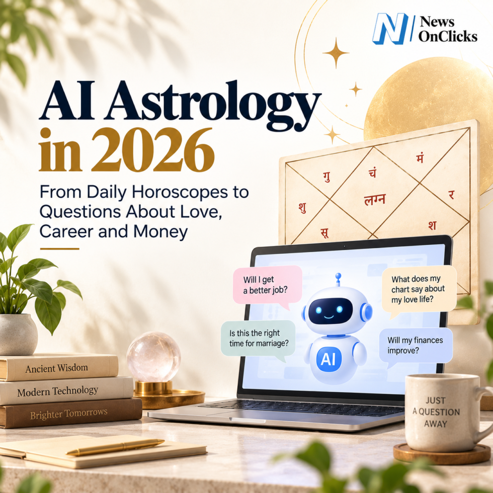 AI astrology in 2026 with a Vedic Kundali chart and AI-powered questions about love, career, marriage and money